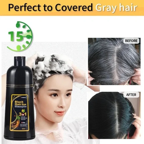 MEIDU instant 3in1 Hair Dye Color Shampoo 500mL (6 colors available to choose) - Picture 8 of 15